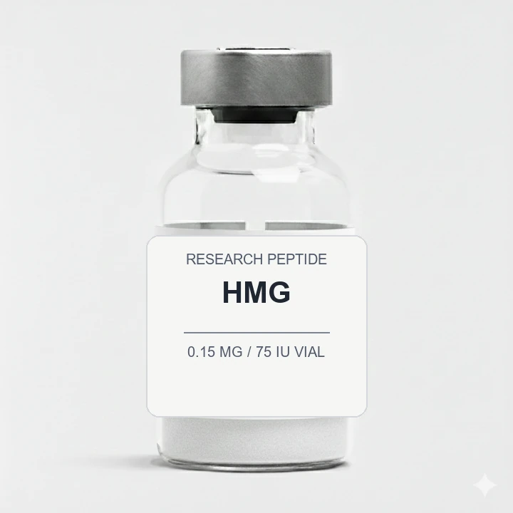 HMG (0.15 mg / 75 IU Vial) vial label